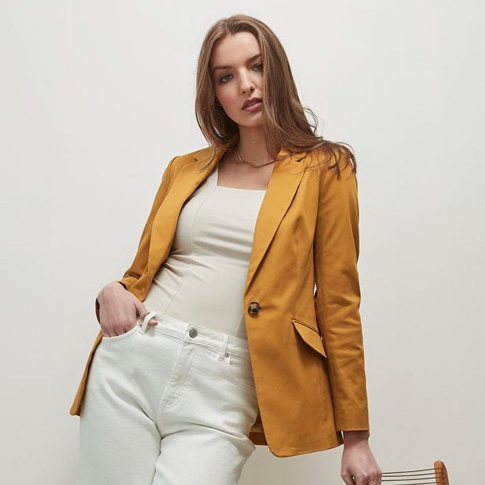RW&Co Blazer Ochre/Mustard/Gold Size 14 NWT